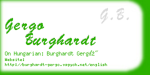 gergo burghardt business card